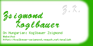 zsigmond koglbauer business card